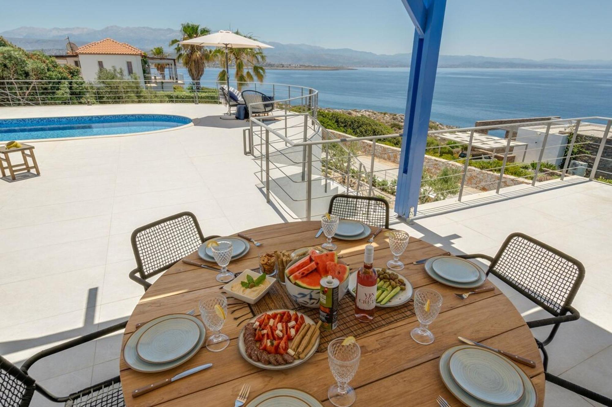 Villa Hemera Ocean View Private Heated Pool Chorafakia Exterior foto