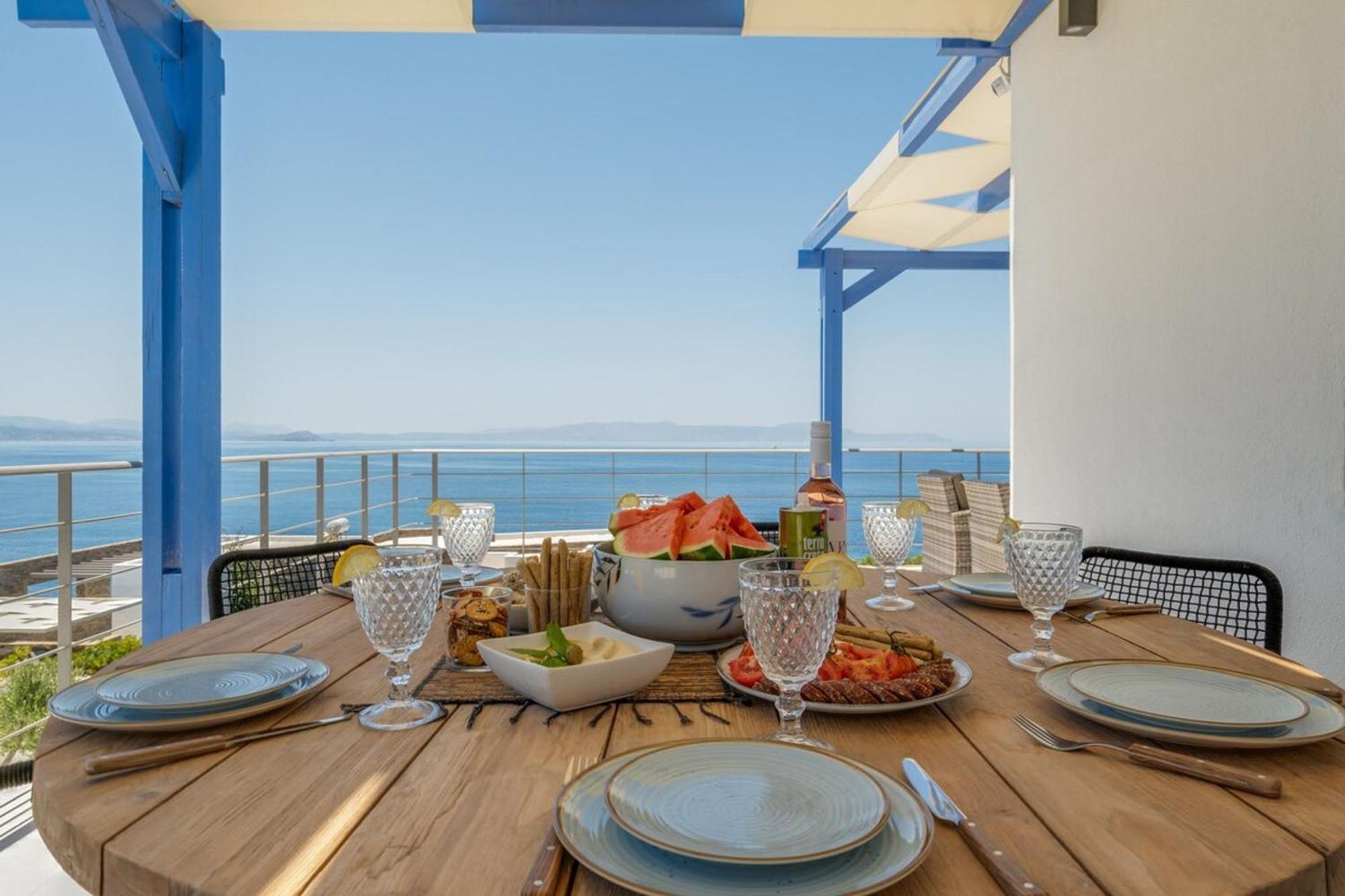Villa Hemera Ocean View Private Heated Pool Chorafakia Exterior foto
