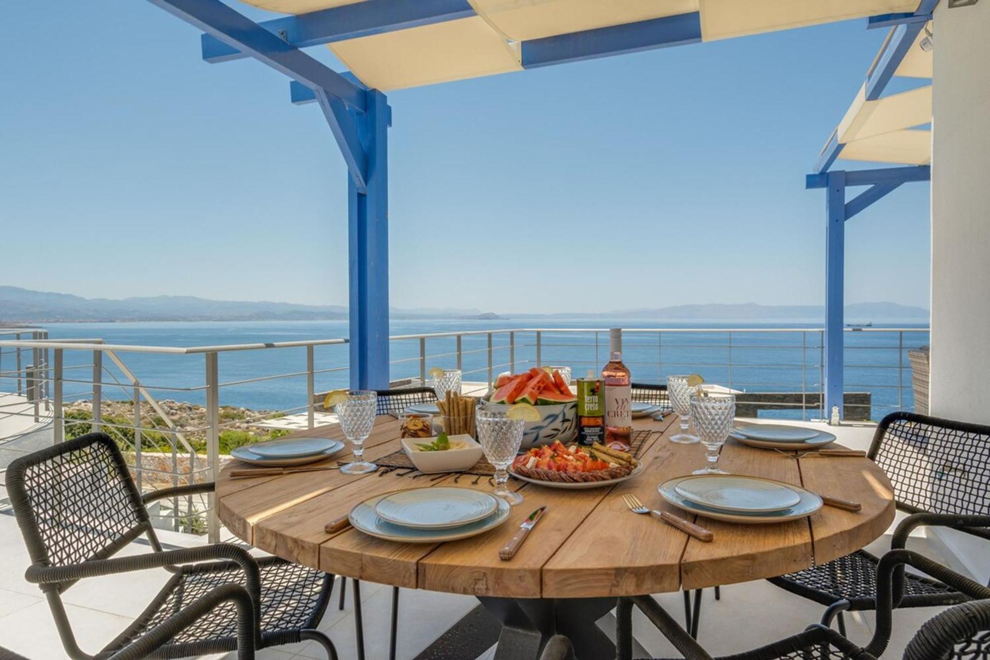 Villa Hemera Ocean View Private Heated Pool Chorafakia Exterior foto