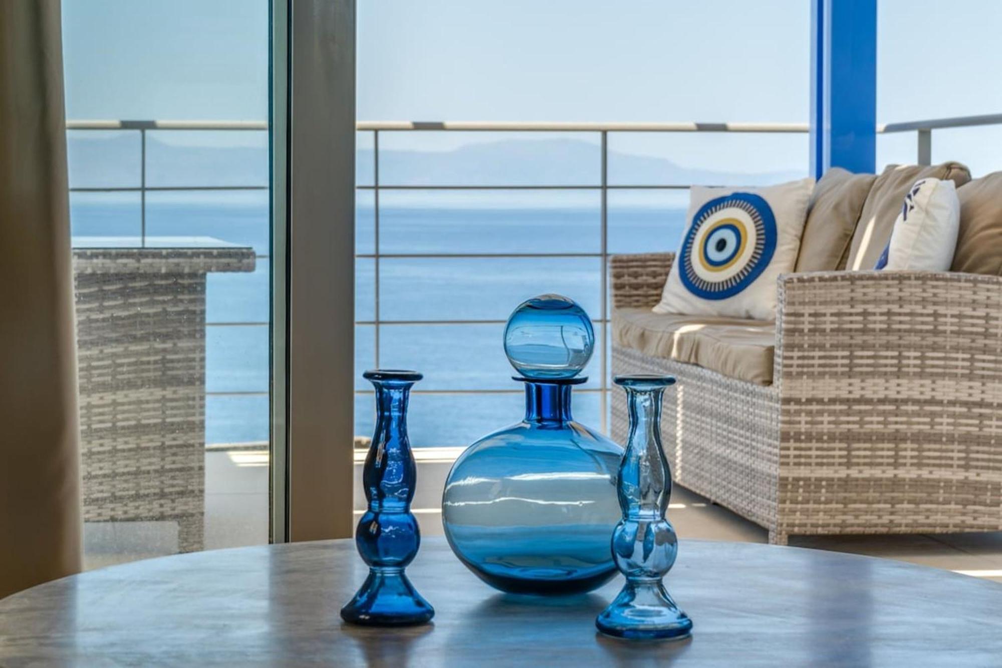 Villa Hemera Ocean View Private Heated Pool Chorafakia Exterior foto