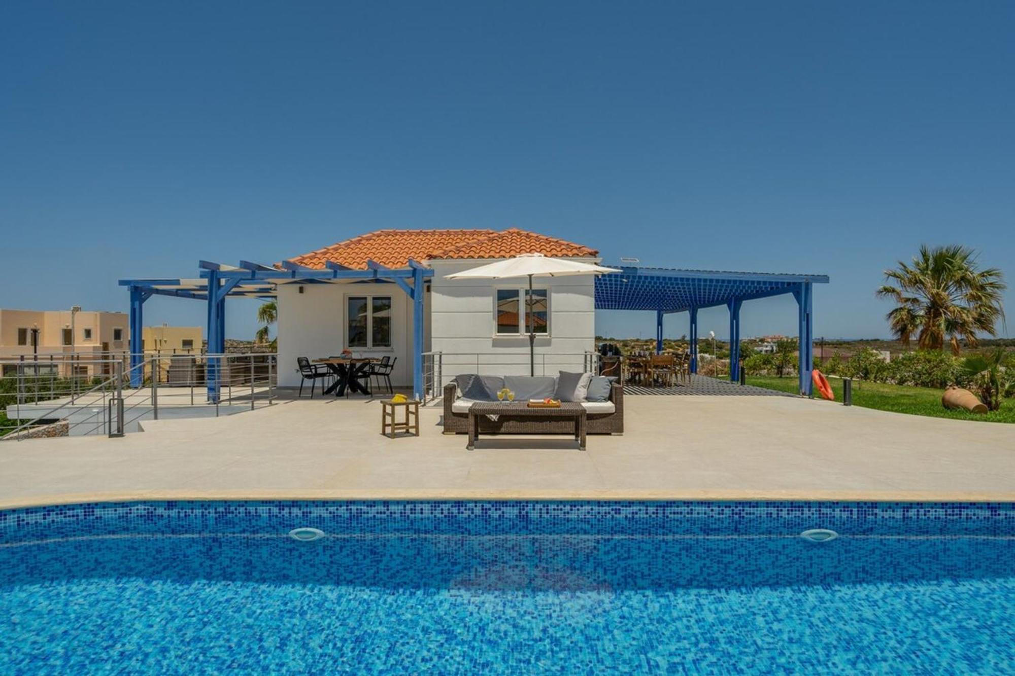 Villa Hemera Ocean View Private Heated Pool Chorafakia Exterior foto