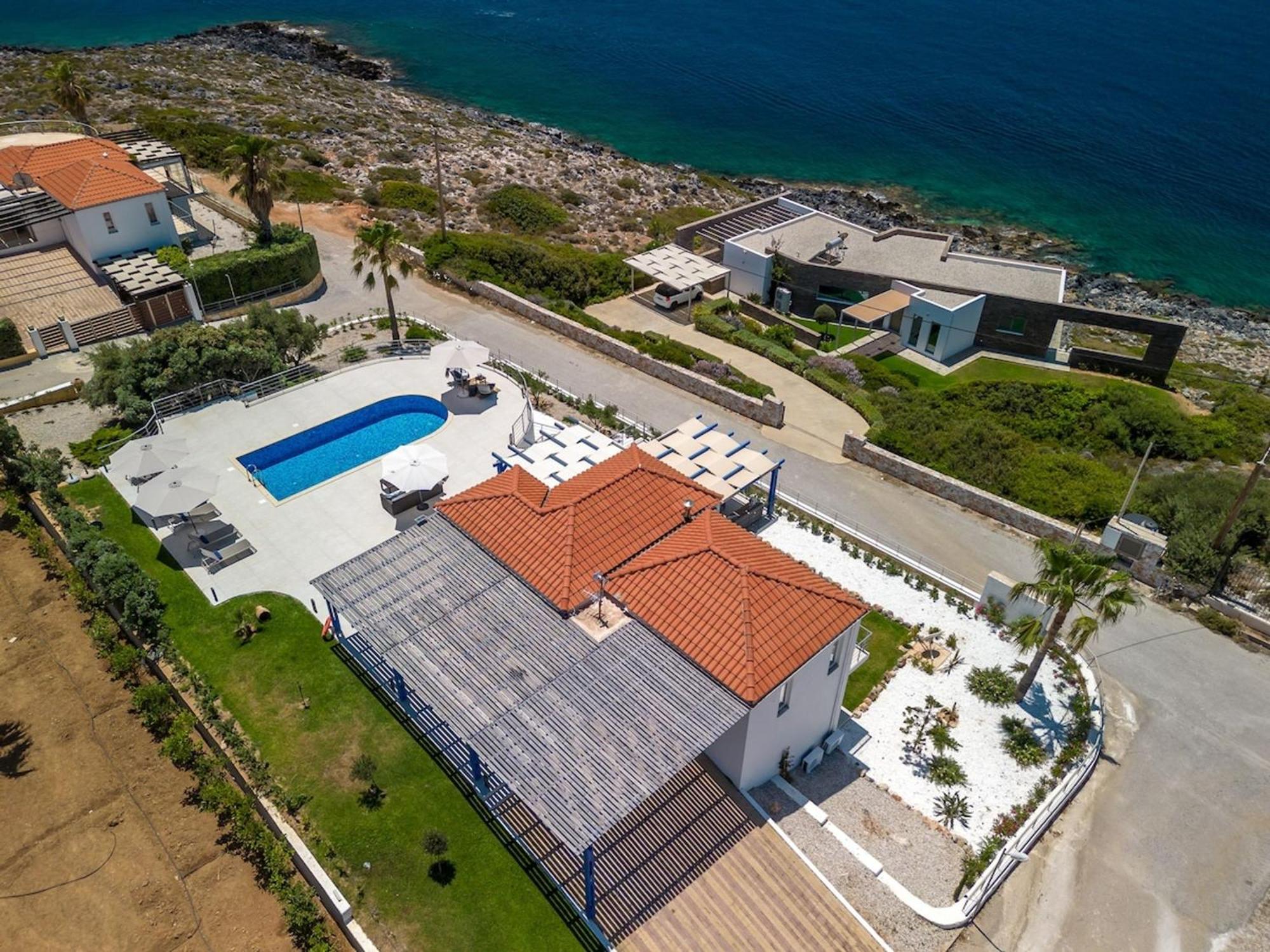 Villa Hemera Ocean View Private Heated Pool Chorafakia Exterior foto