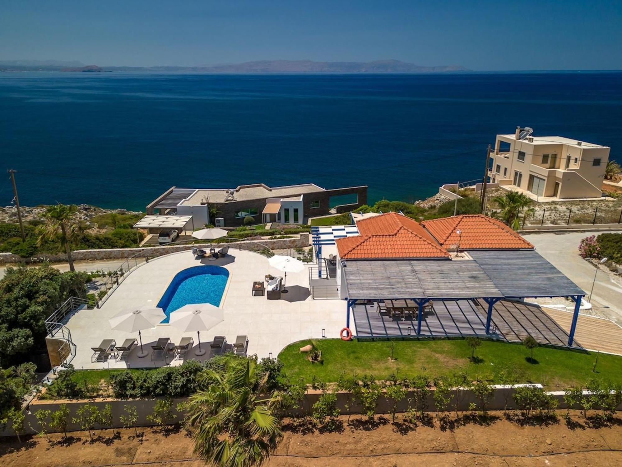 Villa Hemera Ocean View Private Heated Pool Chorafakia Exterior foto