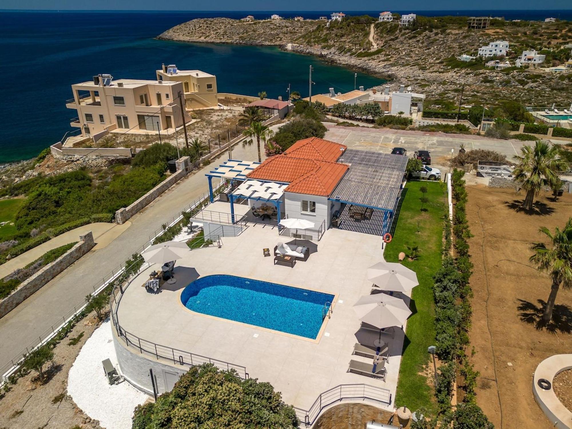 Villa Hemera Ocean View Private Heated Pool Chorafakia Exterior foto